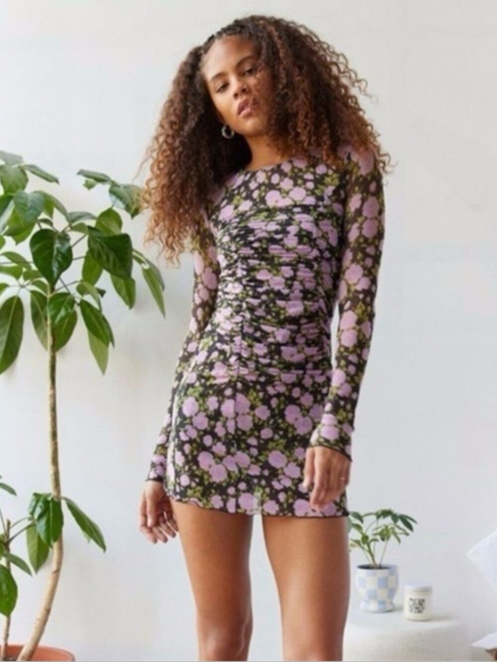 Urban Outfitters Out From Under Only Hearts Women's S Floral Mesh Dress New